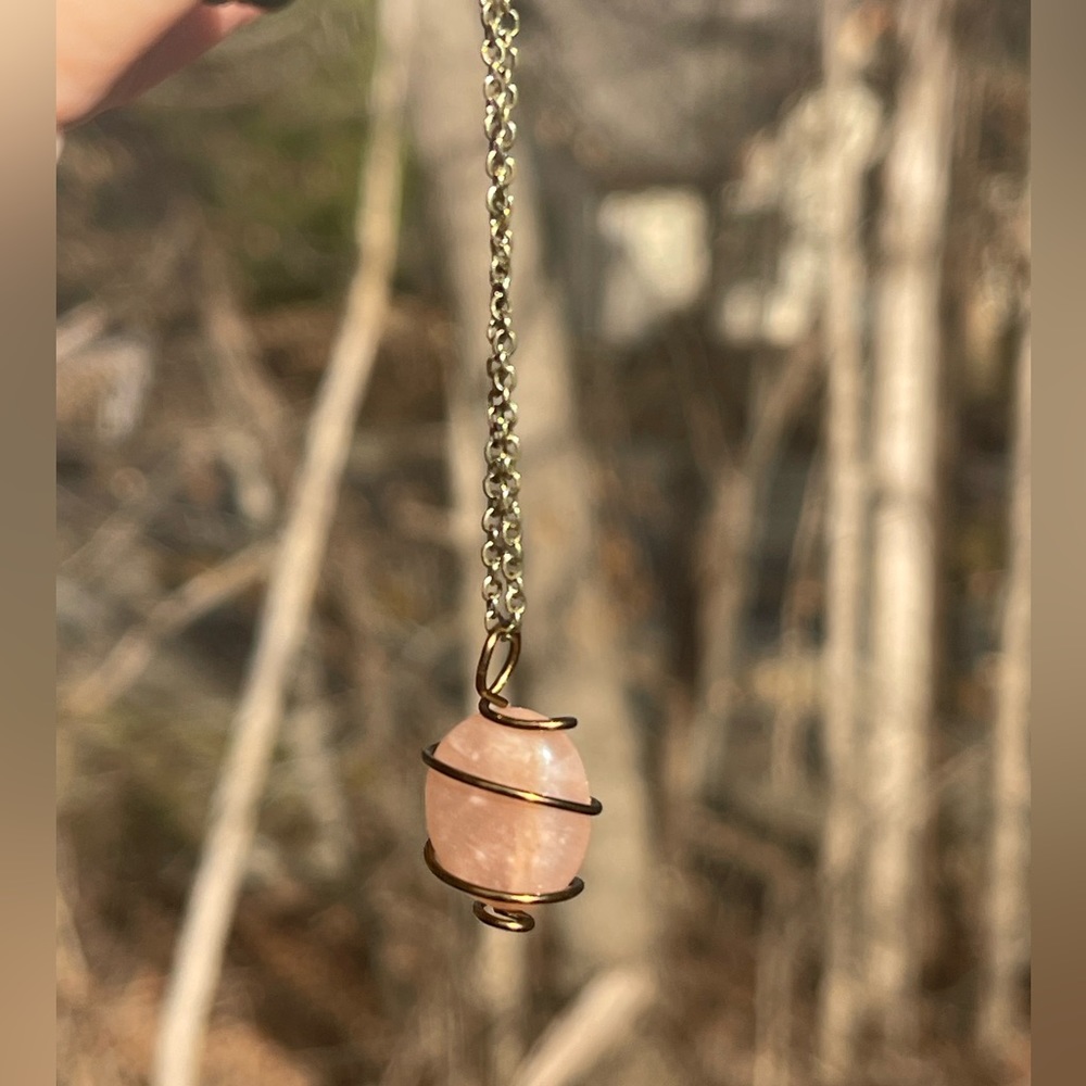 Moonstone crystal necklace